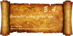 Benkóczky Aléna névjegykártya